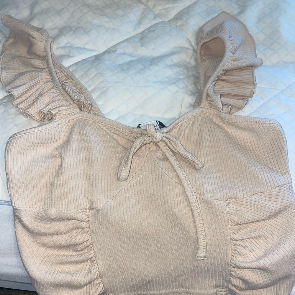 Tan crop top